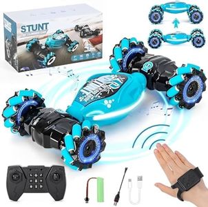 4WD Stunt Car RC Car Toy, Remote Control Car for Boys Adults,Hand Controlled RC Car, All Terrains Monster Trucks for Boys Gesture RC Stunt Car 360° Flips for Age 4-12 with Lights Music