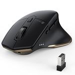 iClever Wireless Mouse, Rechargeable Bluetooth Mouse (BT5.0/3.0 & 2.4G), Multi-Devices Ergonomic Computer Mouse with 5 Adjustable DPI and 6 Buttons, Silent Mice for Laptop, iPad, MacBook, Tablet, PC