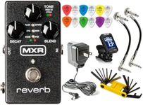 MXR M300 Reverb Electric Guitar Effects Pedal Hi-Fi Analog Dry Path and 6 Distinct Reverb Styles with Tonebird Patch, Multi-Tool, Dunlop Picks and ECB003 9v Power Supply Bundle