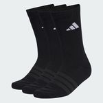 adidas Unisex Cushioned Sportswear Crew Socks 3 Pair Pack, black/black/white, 8.5-10