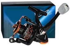 JIKIOU Fishing Reel, Freshwater 12 +1 BB Ultralight & Ultra Smooth, 3000 Series Spinning Fishing Reel, Max Drag 13LB