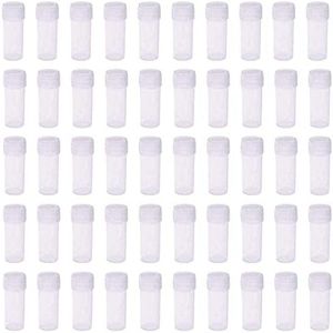 5ml Plastic Test Tubes Small Bottle Vial Storage Vial Storage Container for Lab -50pcs