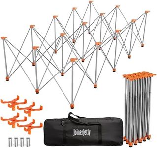 Joinerjetly 30" Tall Portable Folding Workbench 8x4 FT, 6500 lbs Heavy Duty Collapsible Work Stand, Lightweight Stable Sawhorse Table with Adjustable Leveling Feet for Woodworking & Jobsite