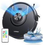 Laresar Mars01 Aspirateur Robot Laveur, Navigation Lidar 360°, Robot Aspirateur Laveur 5000Pa, 5 Cartes Editables, Convient aux Poils d'animaux, Tapis et Sols，App/Alexa/Google Home