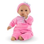 Corolle Bebe Calin Maria Baby Doll - 12"/30cm Poseable Soft Body with Vanilla Scent and Sleepy Eyes That Open and Close, for Kids Ages 18 Months and Up, Pink