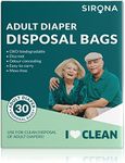 Sirona Premium Adult Diaper Disposal Bags - Pack of 20 | Nature Friendly Odor Sealing Bags for Discreet Disposal of Adult Diapers, Baby Diapers and Feminine Hygiene Products | Travel Friendly Bags