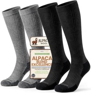 kelvna Alpaca Compression Socks for Men & Women, 15-20 mmhg for Flying