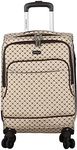 Steve Madden Designer Luggage, Noble Brown/Tan, 20 Inches, Carry on Bag With Spinner Wheels