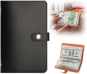 100 Envelope Savings Challenge Book,A6 Budget Binder with Envelopes, Savings Challenges Book Organizer Folder,Easy and Fun Way to Save $5,050, $10000 (Black)