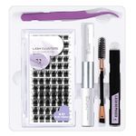 DIY Lash Extension Kit B07 Lash Cluster B&Q DIY Eyelash Extension Kit Individual Lashes Eyelash Clusters with Mascara Brush Eyelash Glue Remover Lash Applicators for DIY Eyelashes Extensions (Kit,B07)