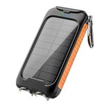 𝟮𝟬𝟮𝟯 𝙐𝙥𝙜𝙧𝙖𝙙𝙚 Solar Power Bank, Solar Charger, 38800mAh Outdoor Portable Charger, External Battery Pack 5V/3.1A Fast Charger Type C Ports with LED Flashlights, Perfect for Travel Camping