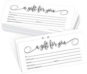 25 4x9 White Blank Gift Certificates For Business Gifts For Clients - Blank Gift Cards For Small Business Gift Certificates Christmas, Restaurant Gift Certificates For Spa Salon Gift Certificates