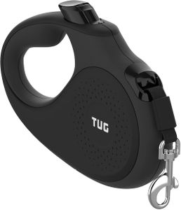 TUG Retractable Dog Lead, Medium, Black – Durable Pet Leash