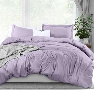 Utopia Bedding Duvet Cover King Size - 1 Duvet Cover with 2 Pillow Shams - 3 Pieces Bedding Duvet Cover with Zipper Closure - Soft Brushed Microfiber, 104 X 90 Inches (King, Lavender)