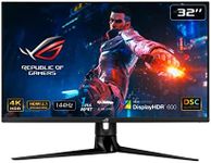 ASUS ROG Swift PG32UQ HDMI 2.1 Gaming Monitor — 32”, 4K UHD (3840 x 2160), IPS, 144 Hz, 1 ms MPRT, NVIDIA G-SYNC Compatible, DSC, ELMB Sync, DisplayHDR 600, 98% DCI-P3, Quantum-Dot Technology, Black