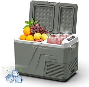 Alpicool Car Refrigerator Portable Freezer 32L, 12V Fridge Freezer Dual Zone Electric Cooler Box(-20℃-20℃), Portable Refrigerator Fridge for Car Camping Picnic Trip