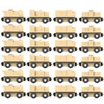 24 Unpainted Wooden Railway Engines Trains Compatible with Thomas, BRIO, Melissa and Doug, IKEA, Imaginarium, Great for Birthday Party