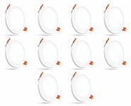 Crompton Star Lord 3IN1 LED Recessed Ceiling Panel Light 10W Round Multi-Colour | Pack of 10 | False Ceiling Mounted, Cutout: 4" | Energy-Efficient Slim LED Panel for Office, Home & Commercial Use