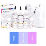 Kadam Tie Dye Kit-Breeze | Skin Friendly Tie and Dye kit with White Cotton T-Shirt(Size-34), 3 Tie Dye Colours, Dye Activator & Colour Fixer | Cold Fabric Dyeing Tie Dye kit for Kids and Adults