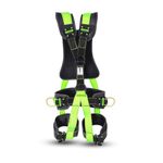 GRAVITECH Full Body Safety Harness, Black Green, Industrial Grade Padded Construction Belt with Adjustable Straps, ISI Marked, Free Size, for Professional Workers