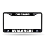 Rico Industries NHL Colorado Avalanche Black 12" x 6" Black Metal Car/Truck Frame Automobile Accessory