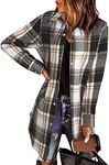 EVALESS Womens Color Block Plaid Sh