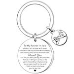 AMZQ Father in Law Gifts Father in Law Keyring Birthday Christmas Gifts Father's Day Gifts for Father in Law