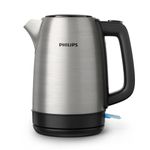 Philips Domestic Appliances Electric Kettle - 1.7L Capacity with Spring Lid and Indicator Light, Stainless Steel, Pirouette Base (HD9350/92), Silver