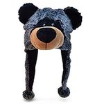 DolliBu Black Bear Plush Hat - Supe