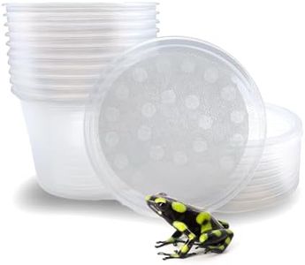 16 oz Deli Cup and Fabric Vented Insect Feeder lids by Snout & Shell - Pack of 10 Cups and lids