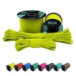 EdcX 2 mm Nylon Paracord 275 (15, 30, 50 and 100 m)– 100% Nylon rope, 3-Strand cord, Nylon cord 2 mm in Many Colours (Sofit Yellow, 15 m)