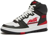 AVIA 830 Men’s Basketball Shoes, Retro Sneakers for Indoor or Outdoor, Street or Court, Sizes 8 to 13, Black/Red/White, 10