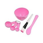 Aishu Facial Bleach Face Mask Mixing Bowl Set for Parlor Use (Pink)