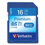 Verbatim 16GB Premium SDHC Memory Card, UHS-I U1 Class 10