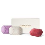 Caswell-Massey Signature Floral Three-Soap Set, Lilac, Gardenia & Honeysuckle Luxury Soap Bars for Women, Gently Hydrating & Fragrant, 100g (3 Bath Bars)