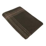 Rothco Striped Outdoor Wool Blanket – Heavyweight, Warm, and Comfortable – Emergency Blanket (Brown/Tan)