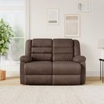 Amazon Brand - Solimo Musca 2 Seater Fabric Recliner (Brown)