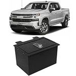 Center Console Gun Safe Lock Vault Interior Storage Box Compatible with 2019-2022 Chevrolet Silverado and GMC Sierra 1500，2020-2022 Silverado/Sierra 1500 2500 and 3500…