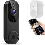 Calyrex Smart Video Doorbell Camera with AI Motion Detection, Night Vision, Cloud Storage, 2 Way Audio, Battery Powered, 2.4GHz Wi-Fi Only