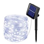 Ooklee Solar Powered String Lights,Solar Fairy Lights,10 Meters/ 33Ft 100LEDS / 8 Modes,Waterproof Copper Wire Lighting for Indoor，Outdoor，Wedding，Patio，Home，Garden Decoration