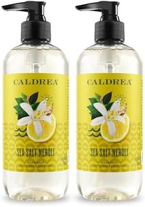 Caldrea Hand Wash Soap, Aloe Vera Gel, Olive Oil and Essential Oils to Cleanse and Condition, Sea Salt Neroli, 10.8 oz, 2 Pack