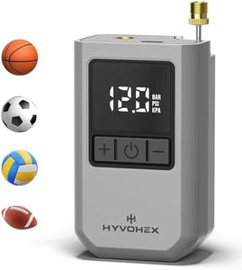 Ball Pump for Sports Balls, HYVOHEX Portable Electric Basketball Pump Ultra Fast Inflation, with Digital LED Display Air Pump for Balls, Preset Pressure with Ball Needle for Soccer, Volleyball