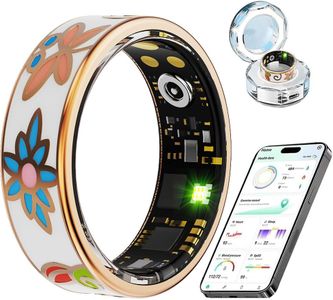 HERFST Smart Ring for Women and Men, 8 Sport Modes, Health Tracker Ring,Multiple Data Monitoring Functions, Sleep & Step, iOS Android Fitness Ring,5-7Day Battery, Crystal Magnetic Charging Case (#11)