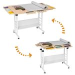 Tektalk 2000/1500/1000 Piece Foldable Puzzle Board with Height Adjustment, Jigsaw Puzzle Table with Cover & 8 Sorting Trays/Drawers, Puzzle Easel with Legs, Enclosed with 4 Roller Wheels