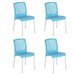 Nilkamal NS19SS Plastic Mid Back with Arm Chair | Chairs for Home| Dining Room| Bedroom| Kitchen| Living Room| Office - Outdoor - Garden | Dust Free |100% Polypropylene Stackable Chairs | Set of 4