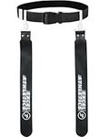 Excel Athletics Flag Football Set, Adjustable Flag Football Belts for Youth, Kids & Adults with 1 Belt & 2 Flags (White), Black, Adult Adjustable