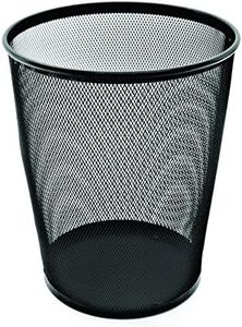 ESSELTE 47555 Metal MESH Waste BIN,19L Black