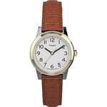 Timex Easy Reader Brown/Two-Tone/White Leather Strap Watch (Model: TW2V269009J)