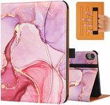 FANRTE New iPad Mini 6 Case 2021 (6th Generation), Premium PU Leather Folio Stand Smart Protective Cover, Multi-Viewing Angles and Auto Wake & Sleep Function for iPad Mini 6 8.3 Inch(Pink Marble)