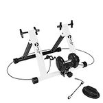 Velo Pro Turbo Trainer - Variable Resistance Magnetic Indoor Bike Trainer Stand for Road & Mountain Bicycles - Stationary Exercise Bike Training Stand - Folding Steel Frame, 26" - 28", 700C Wheels